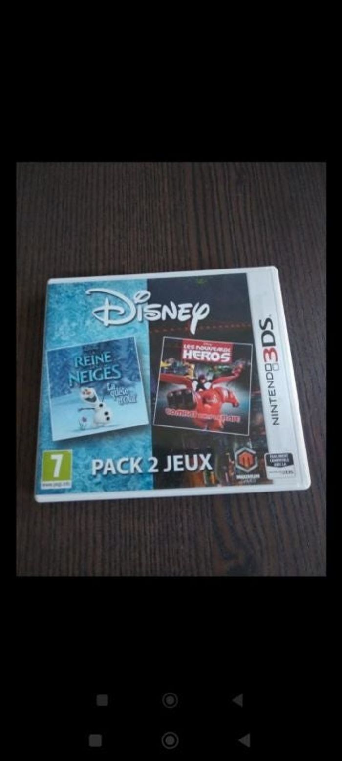 Pack 2 jeux de ds, la reine des neiges et les nouveaux héros