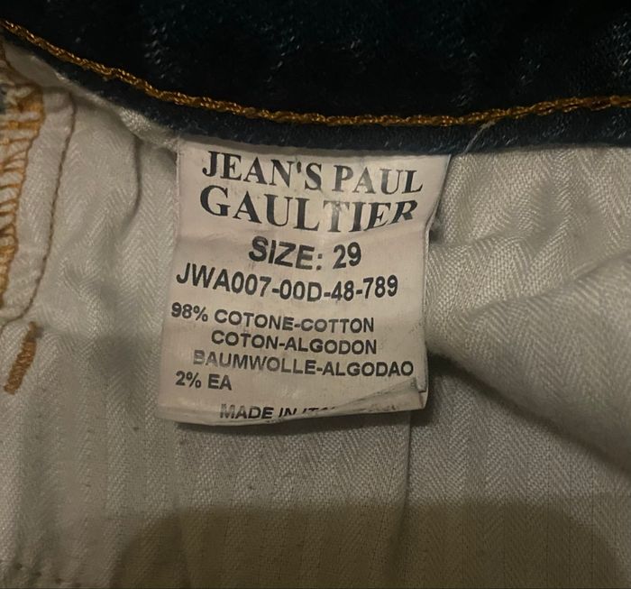 Jean droit »Jean-Paul Gaultier »bleu - photo numéro 8