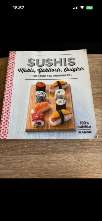 Livre recettes pour sushis 