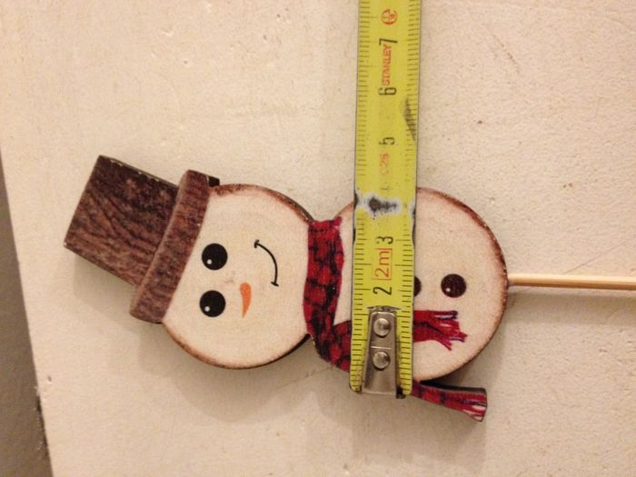 Petite décoration en bois bonhomme de neige - photo numéro 6