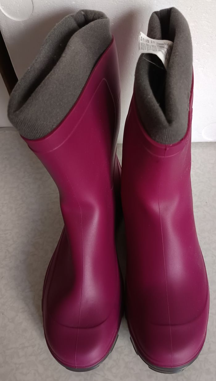 Bottes Solognac Violet Enfant Taille 37/38 avec chaussons thermiques amovibles