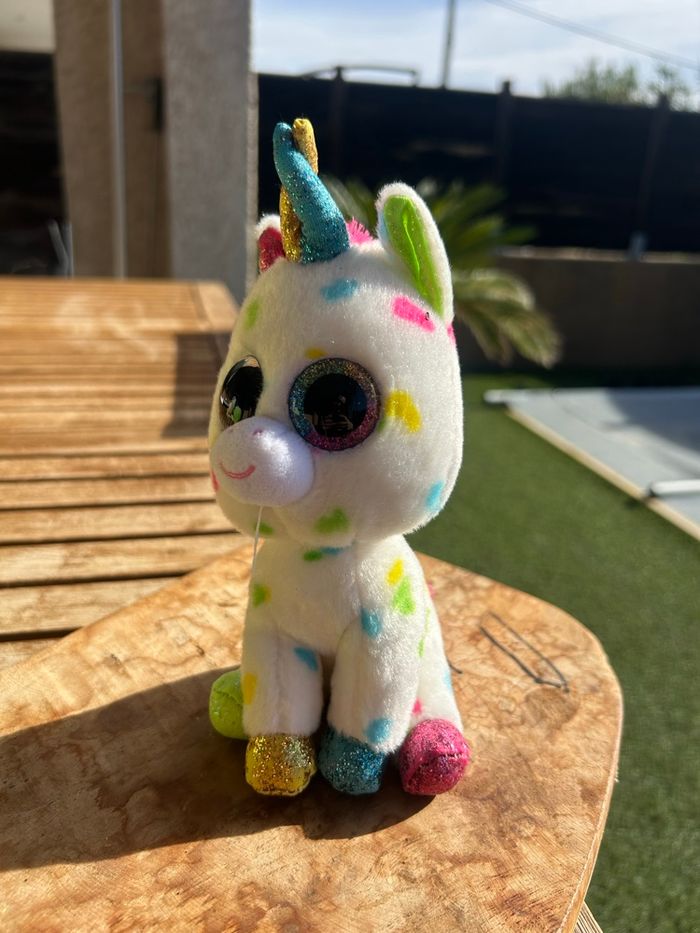 Peluche Licorne Multicolore – Yeux pailletés - photo numéro 2