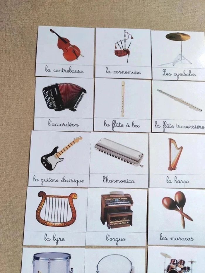 33 cartes de nomenclature des instruments de musique - photo numéro 3