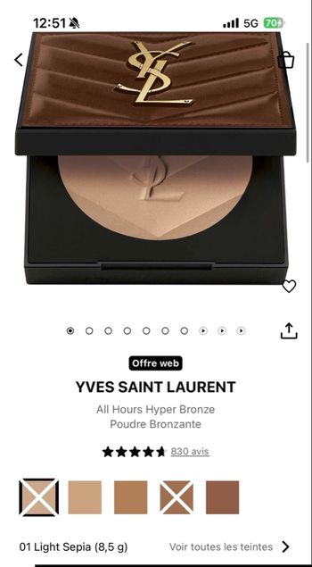 Poudre all hours hyper bronze 01