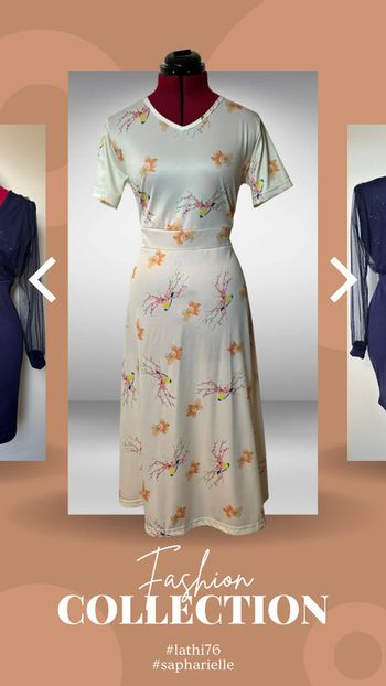 Robe longue fluide coréenne imprimé fleurs de cerisier