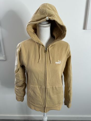 Sweatshirt à capuche beige sable moutarde Puma T42 XL