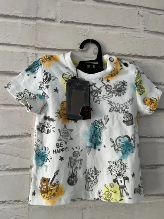 T-shirt Catimini – Neuf avec étiquette – 6 mois (68 cm) - photo numéro 3