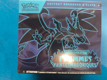 Coffret dresseur d'élite Pokémon Dracaufeu mega évolution flamme fantasmagorique etb  AB