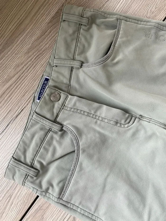 Pantalon d’équitation Harcour – Taille 32 – Vert Clair Full Grip - photo numéro 4