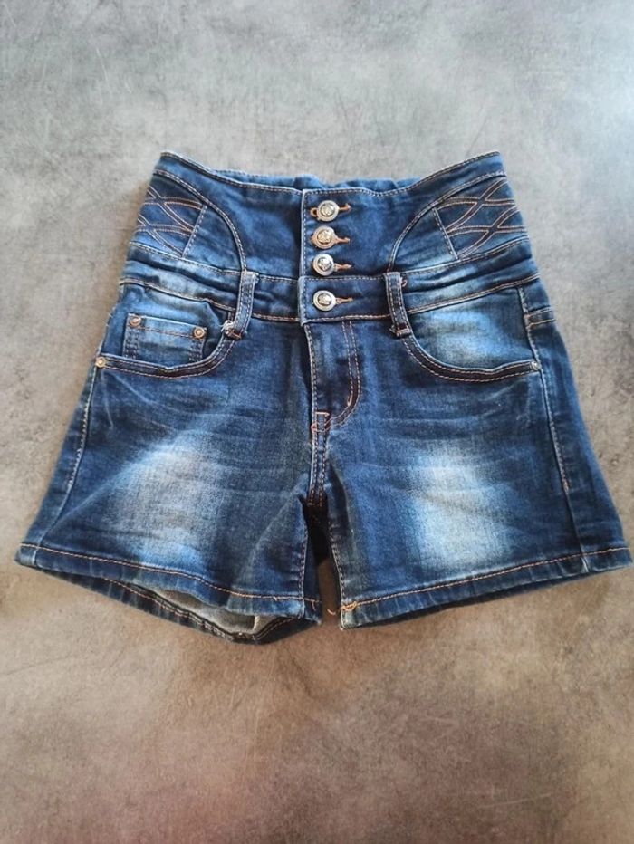 Short en jeans taille haute - photo numéro 2
