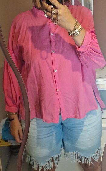 Superbe chemisier rose made in italy neuf