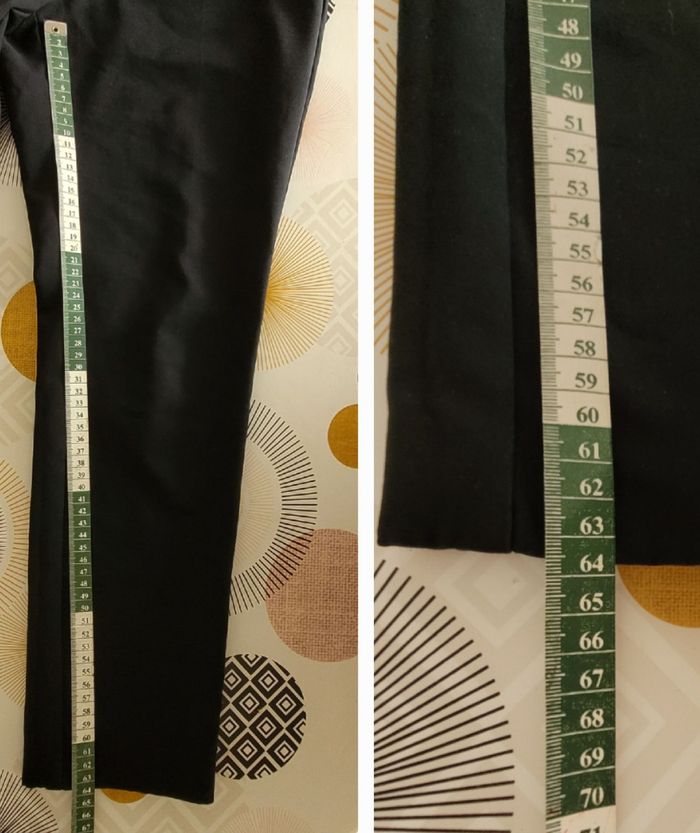 H&M Pantalon Noir TM/TFr38-Noir-Coupe Ajustée&Taille Elastiquée - photo numéro 7