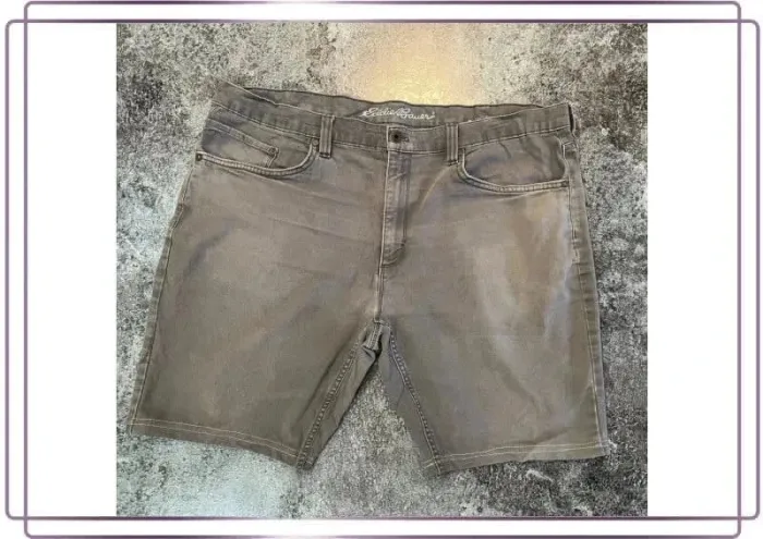 Short jean gris homme Eddie Bauer 40x30 Pantaloncini carpentiere uomo Zimmermannsshorts Herren