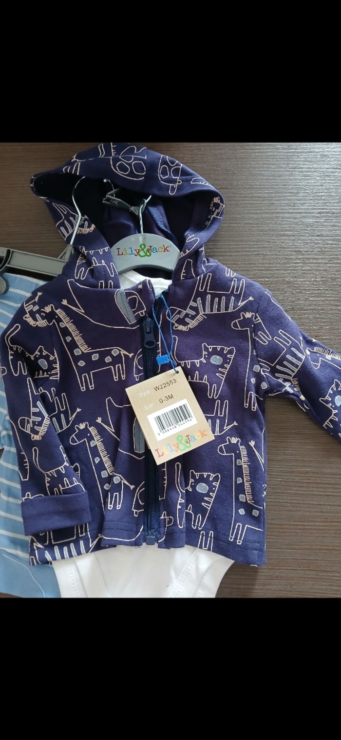 ensemble pantalon bodie sweat garçon 0/3mois - photo numéro 2