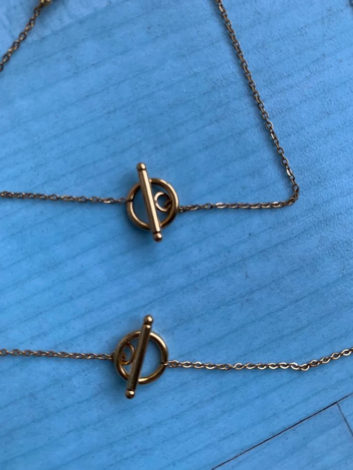 Ensemble collier et bracelet dorés - photo numéro 2