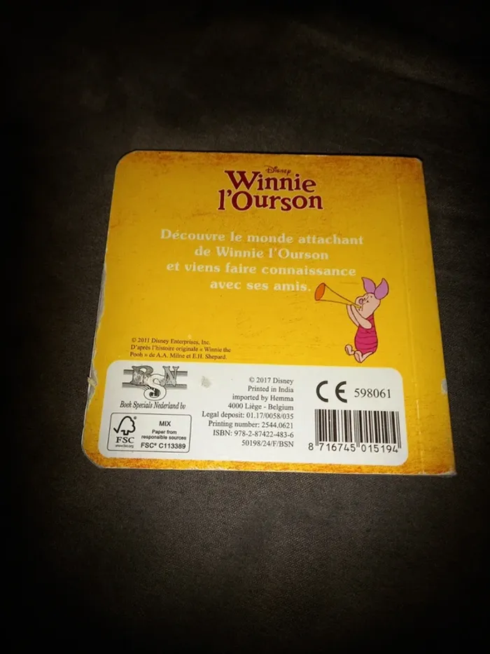 Livre winnie l'ourson - photo numéro 2
