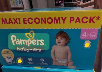 Méga pack de couches, Pampers, taille 4 108 Couches