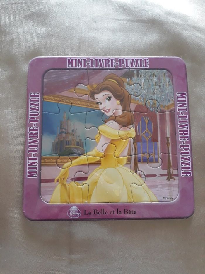 Mini Livre puzzle + mini livre à lire et colorier Princesses Disney - photo numéro 4