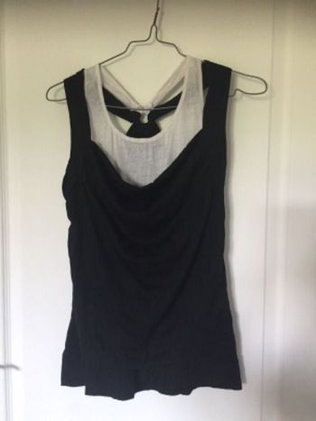 Blouse doublée noir/blanc 40