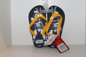 tongs star wars noire lanières jaune 30/31