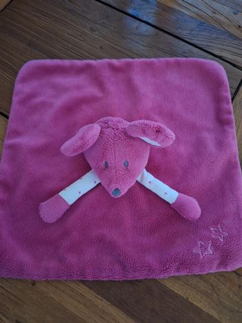 Doudou souris rose étoile obaïbi