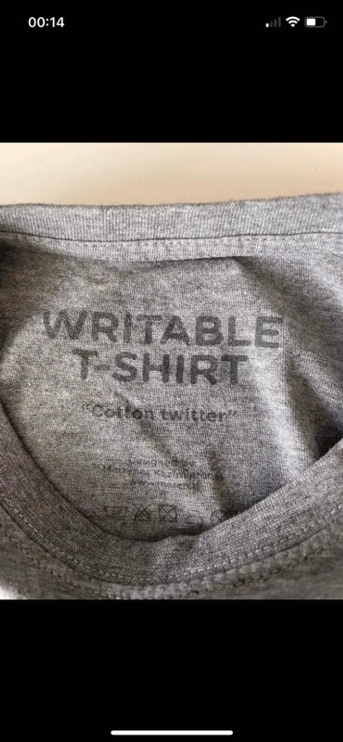 Tee shirt gris fille - photo numéro 3