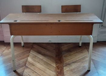 Double pupitre d'écolier vintage