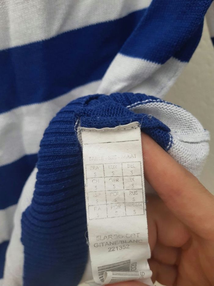 Pull fin manches 3/4 marinière - photo numéro 3