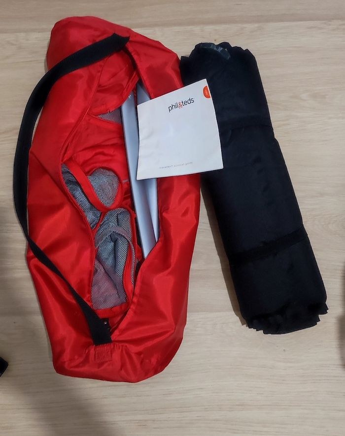 Lit de voyage lit parapluie Phil&Teds traveller rouge - photo numéro 3