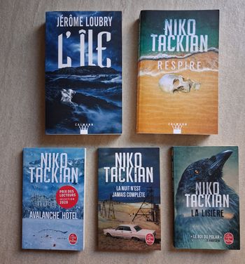 Lot 5 Thrillers récents dont 4 de Niko Tackian 