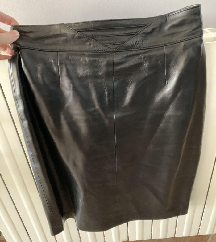 Jupe en cuir - Marcorium - Vintage années 80 - photo numéro 6