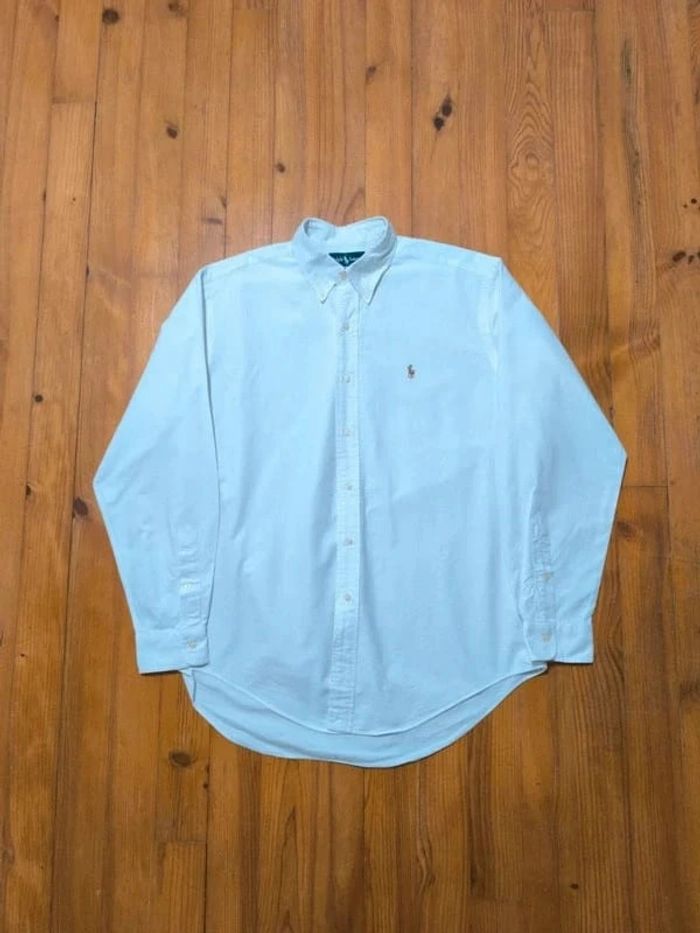 Chemise Manches longues - Ralph Lauren - Yarmouth - Logo brodé premium - Blanc - Taille M - photo numéro 4