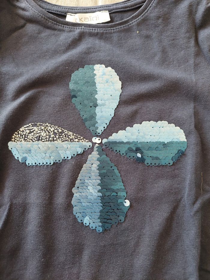 T-shirt manches courtes avec sequins réversibles - photo numéro 2