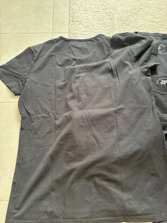 Lot de 6 t-shirt noirs taille XL jack parker - photo numéro 4
