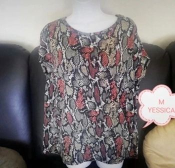 Tunique fluide imprimé serpent femme 38