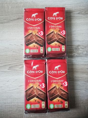 Tablettes côte d'or lait