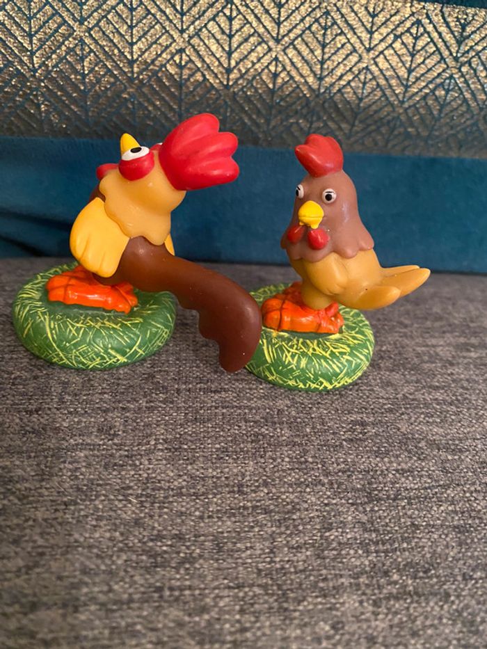 2 figurines coq et poule - photo numéro 3