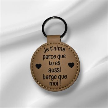 Porte clé cuir humour