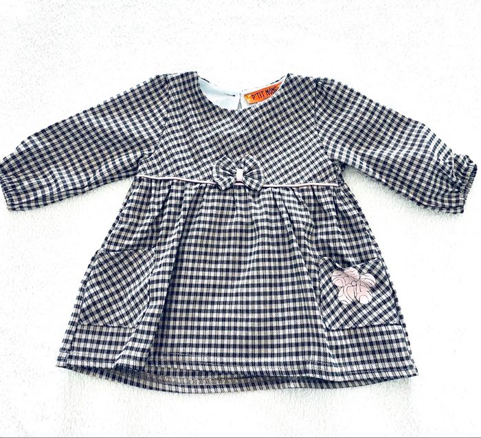 robe manches longues « P’tit môme » taille 6 mois