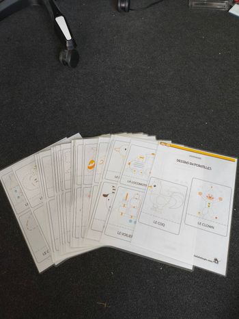 Lot de fiche d'exercices plastifier