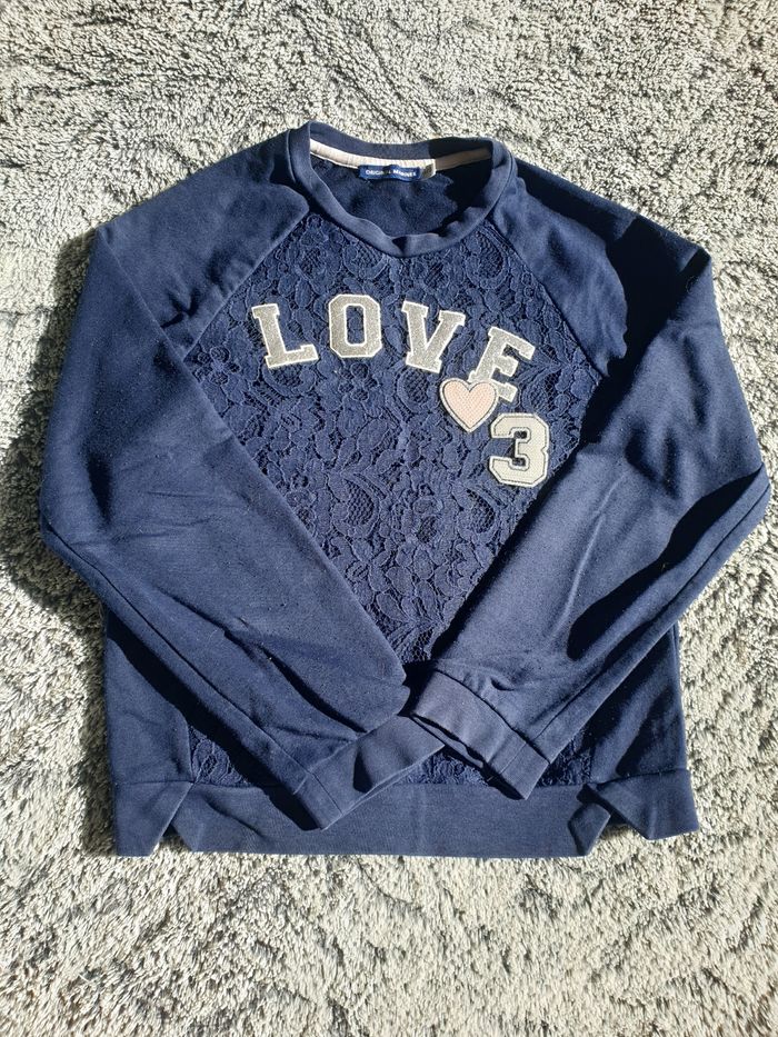 sweat marine original marines 8-9 ans mais taille plutôt 7-8 ans