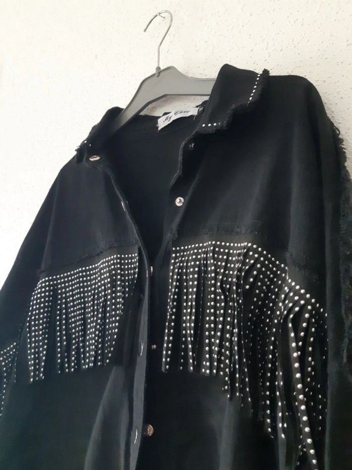 Veste overzise  femme franges taille M - photo numéro 9