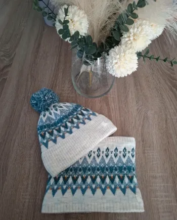 Ensemble bonnet et snood 3-4 ans