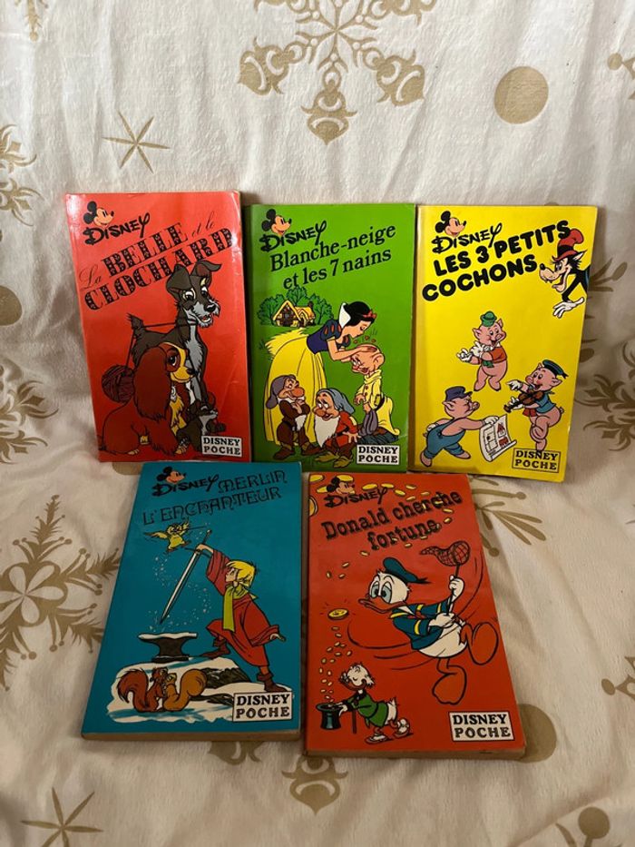 Lot de 5 livres Disney poche vintage
