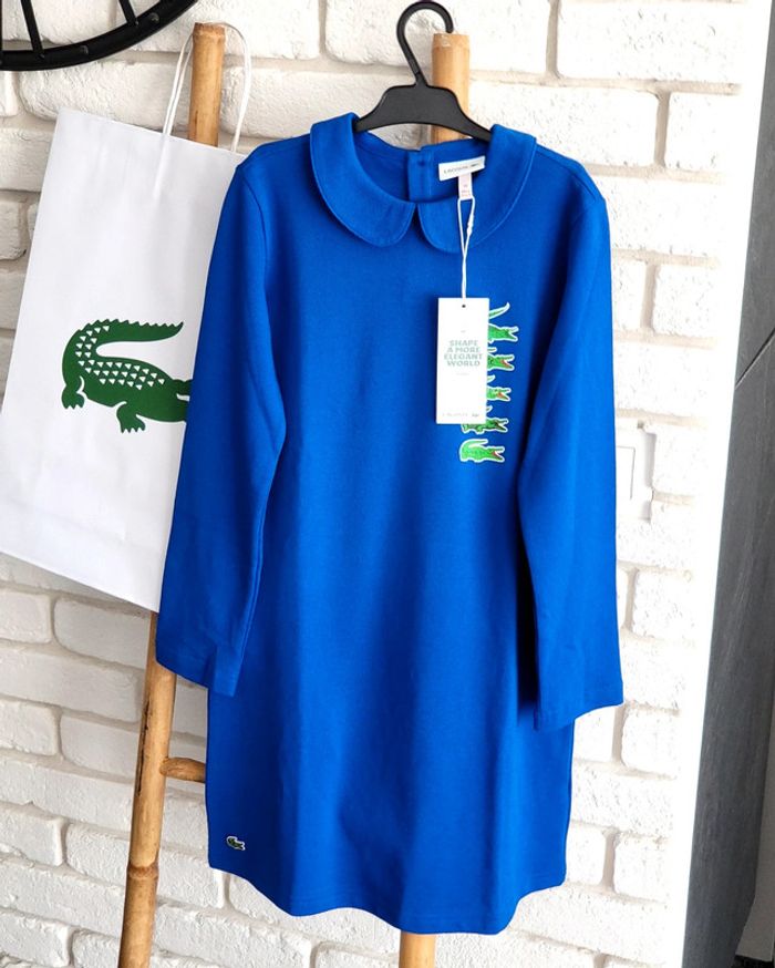 Robe Lacoste col Claudine bleu taille 10 ans - photo numéro 4