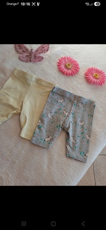 Lot de 2 leggings bébé taille 3 mois