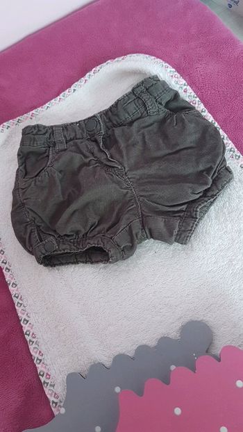 Short en velours gris
