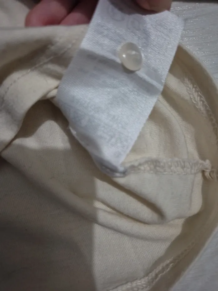 T-shirt manches longues crème - photo numéro 4