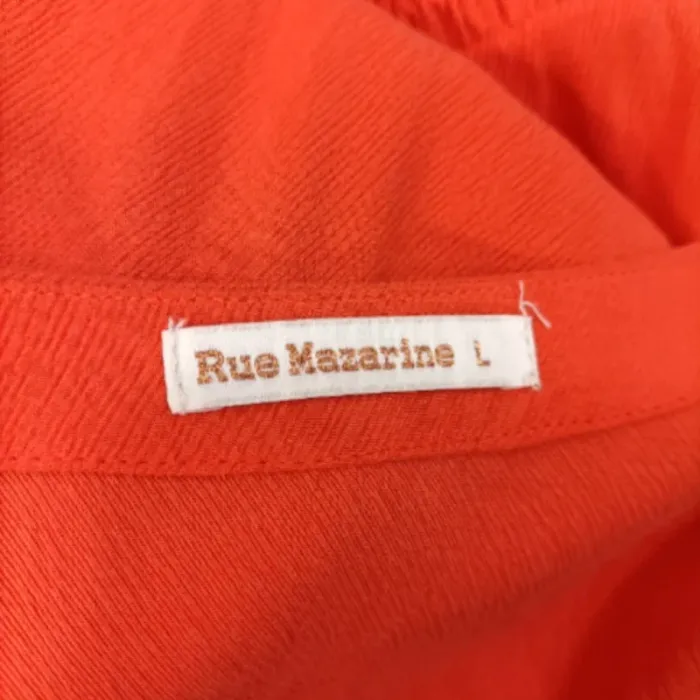 Robe orange fluide à volant effet cache-coeur- Rue Mazarine - Taille L A1118 - photo numéro 9