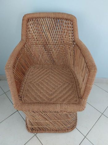 Fauteuil 1 place en rotin osier